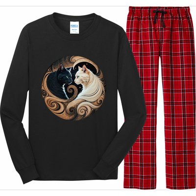 Cats Yin Yang Long Sleeve Pajama Set