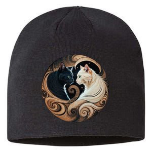 Cats Yin Yang Sustainable Beanie