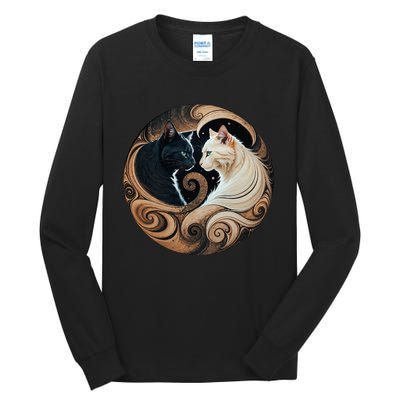 Cats Yin Yang Tall Long Sleeve T-Shirt