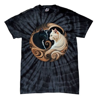 Cats Yin Yang Tie-Dye T-Shirt