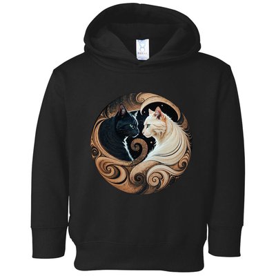 Cats Yin Yang Toddler Hoodie