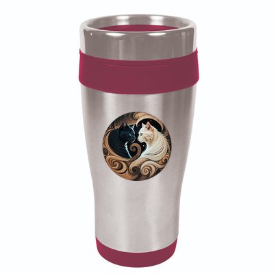 Cats Yin Yang 16oz Travel Tumbler