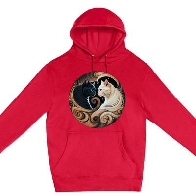 Cats Yin Yang Premium Pullover Hoodie