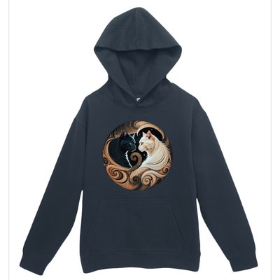 Cats Yin Yang Urban Pullover Hoodie