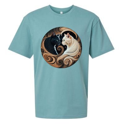 Cats Yin Yang Sueded Cloud Jersey T-Shirt