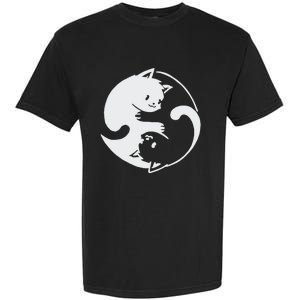 Chinese Yin Yang Cat Symbol funny animal Garment-Dyed Heavyweight T-Shirt