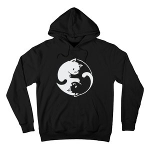 Chinese Yin Yang Cat Symbol funny animal Hoodie