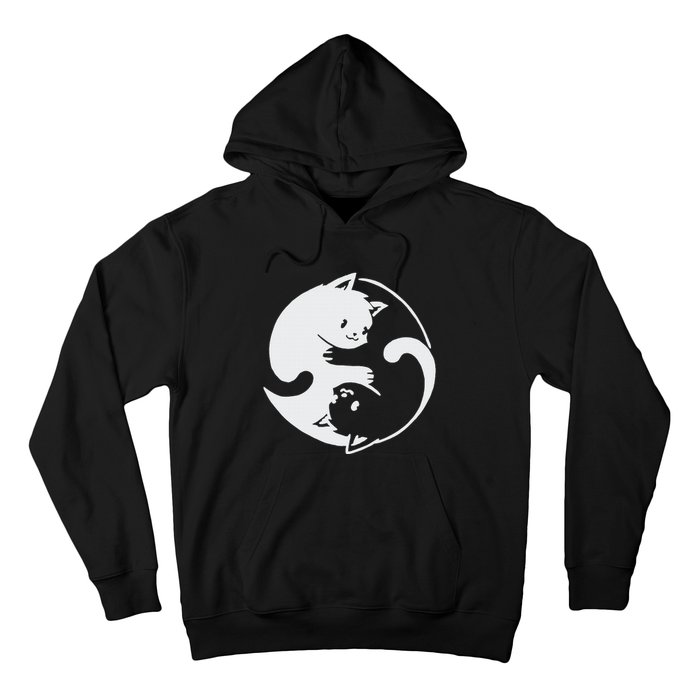 Chinese Yin Yang Cat Symbol funny animal Hoodie