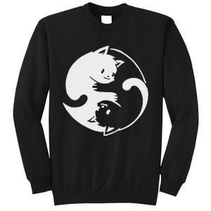 Chinese Yin Yang Cat Symbol funny animal Sweatshirt