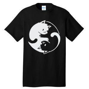 Chinese Yin Yang Cat Symbol funny animal Tall T-Shirt