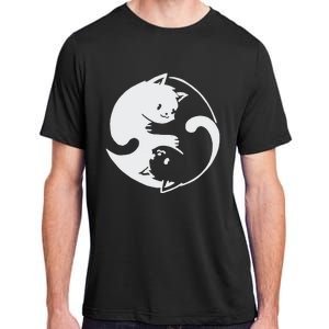 Chinese Yin Yang Cat Symbol funny animal Adult ChromaSoft Performance T-Shirt