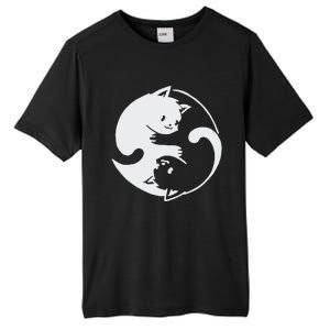 Chinese Yin Yang Cat Symbol funny animal Tall Fusion ChromaSoft Performance T-Shirt