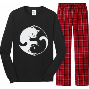 Chinese Yin Yang Cat Symbol funny animal Long Sleeve Pajama Set