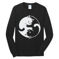 Chinese Yin Yang Cat Symbol funny animal Tall Long Sleeve T-Shirt