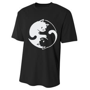 Chinese Yin Yang Cat Symbol funny animal Performance Sprint T-Shirt