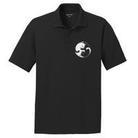 Chinese Yin Yang Cat Symbol funny animal PosiCharge RacerMesh Polo