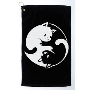 Chinese Yin Yang Cat Symbol funny animal Platinum Collection Golf Towel