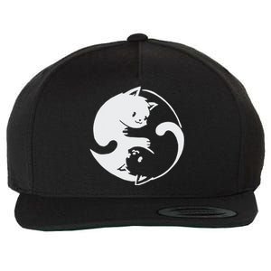 Chinese Yin Yang Cat Symbol funny animal Wool Snapback Cap