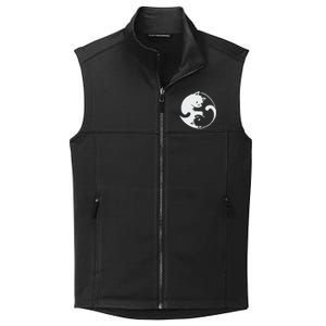 Chinese Yin Yang Cat Symbol funny animal Collective Smooth Fleece Vest