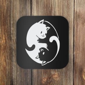 Chinese Yin Yang Cat Symbol Coaster