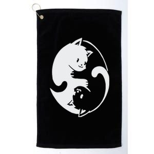 Chinese Yin Yang Cat Symbol Platinum Collection Golf Towel