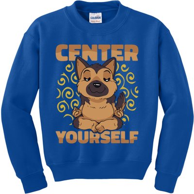 Center Yours Yoga Instructor Meditation Yoga Gift Kids Sweatshirt