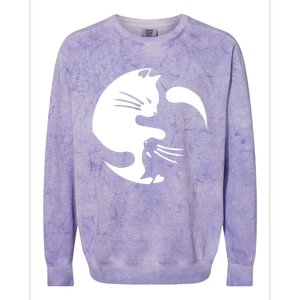 Cat Yin Yang Peace Loving Interconnected Great Gift Idea Meaningful Gift Colorblast Crewneck Sweatshirt