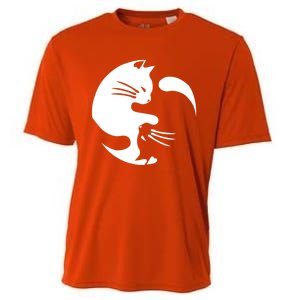 Cat Yin Yang Peace Loving Interconnected Great Gift Idea Meaningful Gift Cooling Performance Crew T-Shirt