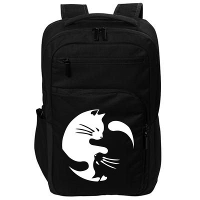 Cat Yin Yang Peace Loving Interconnected Great Gift Idea Meaningful Gift Impact Tech Backpack