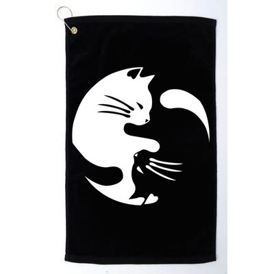 Cat Yin Yang Peace Loving Interconnected Great Gift Idea Meaningful Gift Golf Towel