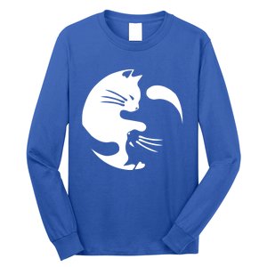 Cat Yin Yang Peace Loving Interconnected Great Gift Idea Meaningful Gift Long Sleeve Shirt