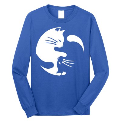 Cat Yin Yang Peace Loving Interconnected Great Gift Idea Meaningful Gift Long Sleeve Shirt