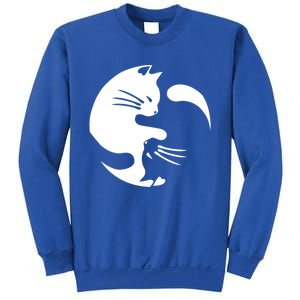 Cat Yin Yang Peace Loving Interconnected Great Gift Idea Meaningful Gift Sweatshirt