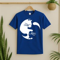 Cat Yin Yang Peace Loving Interconnected Great Gift Idea Meaningful Gift T-Shirt