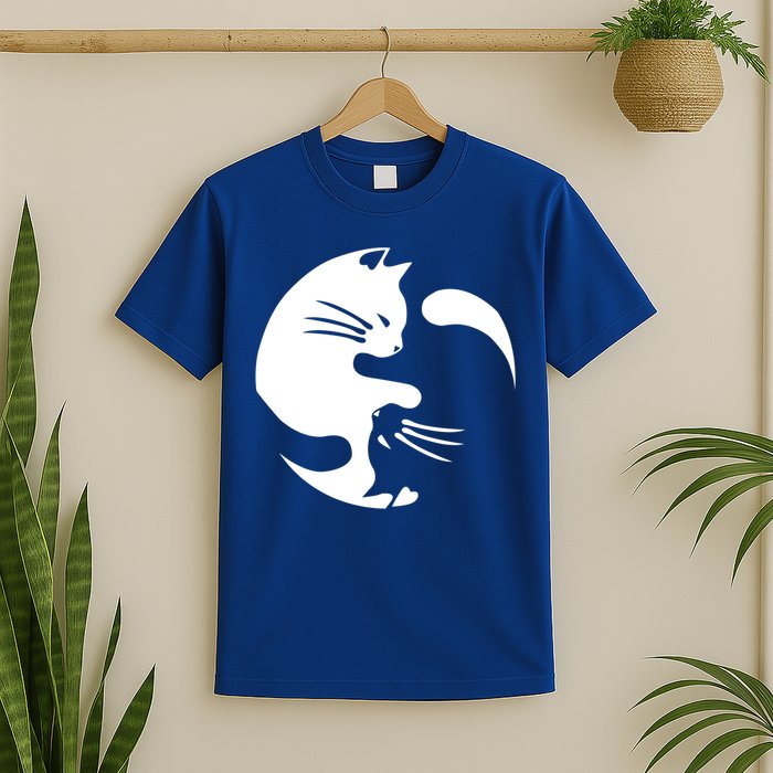 Cat Yin Yang Peace Loving Interconnected Great Gift Idea Meaningful Gift T-Shirt