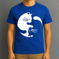 Cat Yin Yang Peace Loving Interconnected Great Gift Idea Meaningful Gift T-Shirt