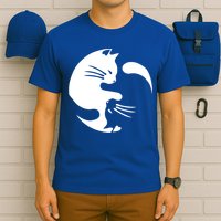 Cat Yin Yang Peace Loving Interconnected Great Gift Idea Meaningful Gift T-Shirt