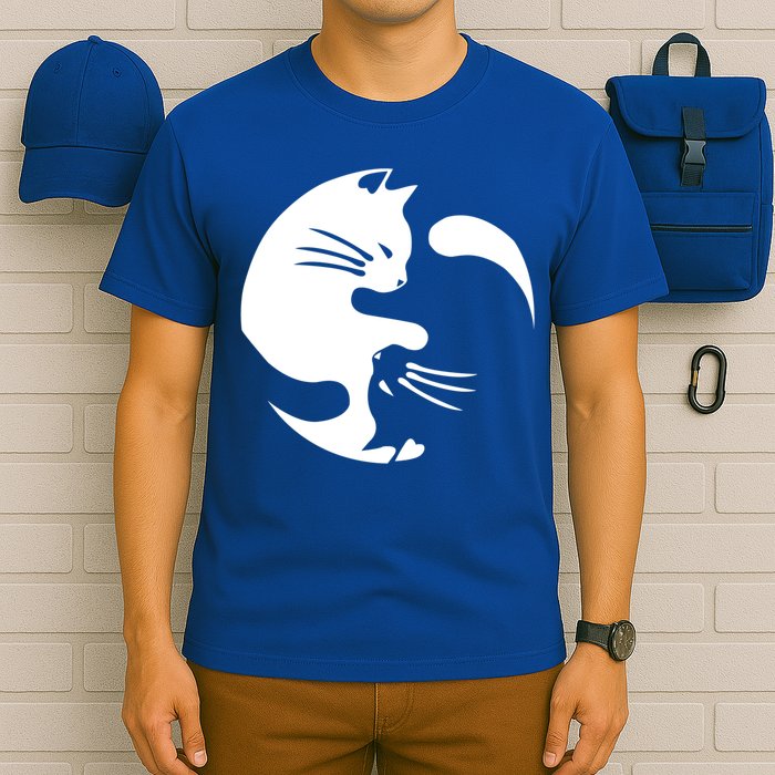Cat Yin Yang Peace Loving Interconnected Great Gift Idea Meaningful Gift T-Shirt