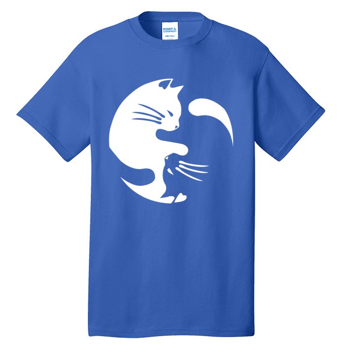 Cat Yin Yang Peace Loving Interconnected Great Gift Idea Meaningful Gift Tall T-Shirt