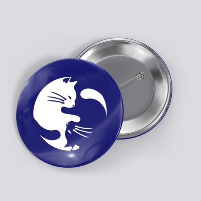 Cat Yin Yang Peace Loving Interconnected Great Gift Idea Meaningful Gift Button