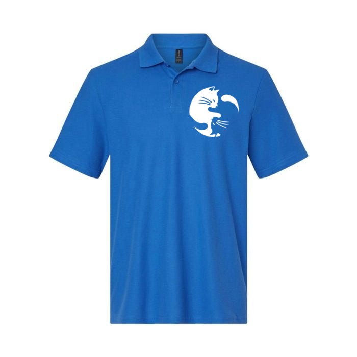 Cat Yin Yang Peace Loving Interconnected Great Gift Idea Meaningful Gift Softstyle Adult Sport Polo