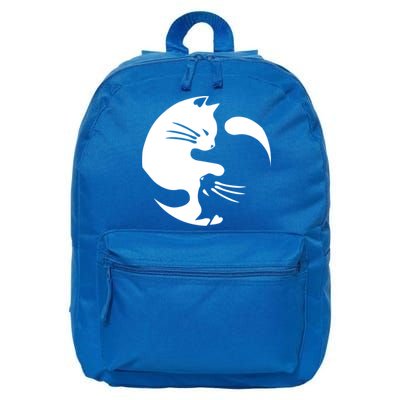 Cat Yin Yang Peace Loving Interconnected Great Gift Idea Meaningful Gift 16 in Basic Backpack