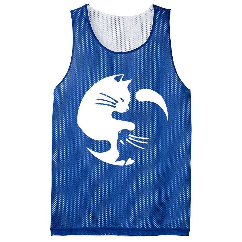 Cat Yin Yang Peace Loving Interconnected Great Gift Idea Meaningful Gift Mesh Reversible Basketball Jersey Tank