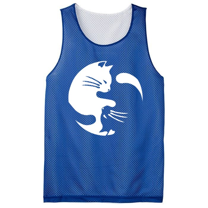 Cat Yin Yang Peace Loving Interconnected Great Gift Idea Meaningful Gift Mesh Reversible Basketball Jersey Tank