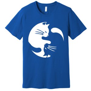 Cat Yin Yang Peace Loving Interconnected Great Gift Idea Meaningful Gift Premium T-Shirt