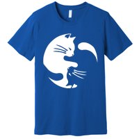 Cat Yin Yang Peace Loving Interconnected Great Gift Idea Meaningful Gift Premium T-Shirt