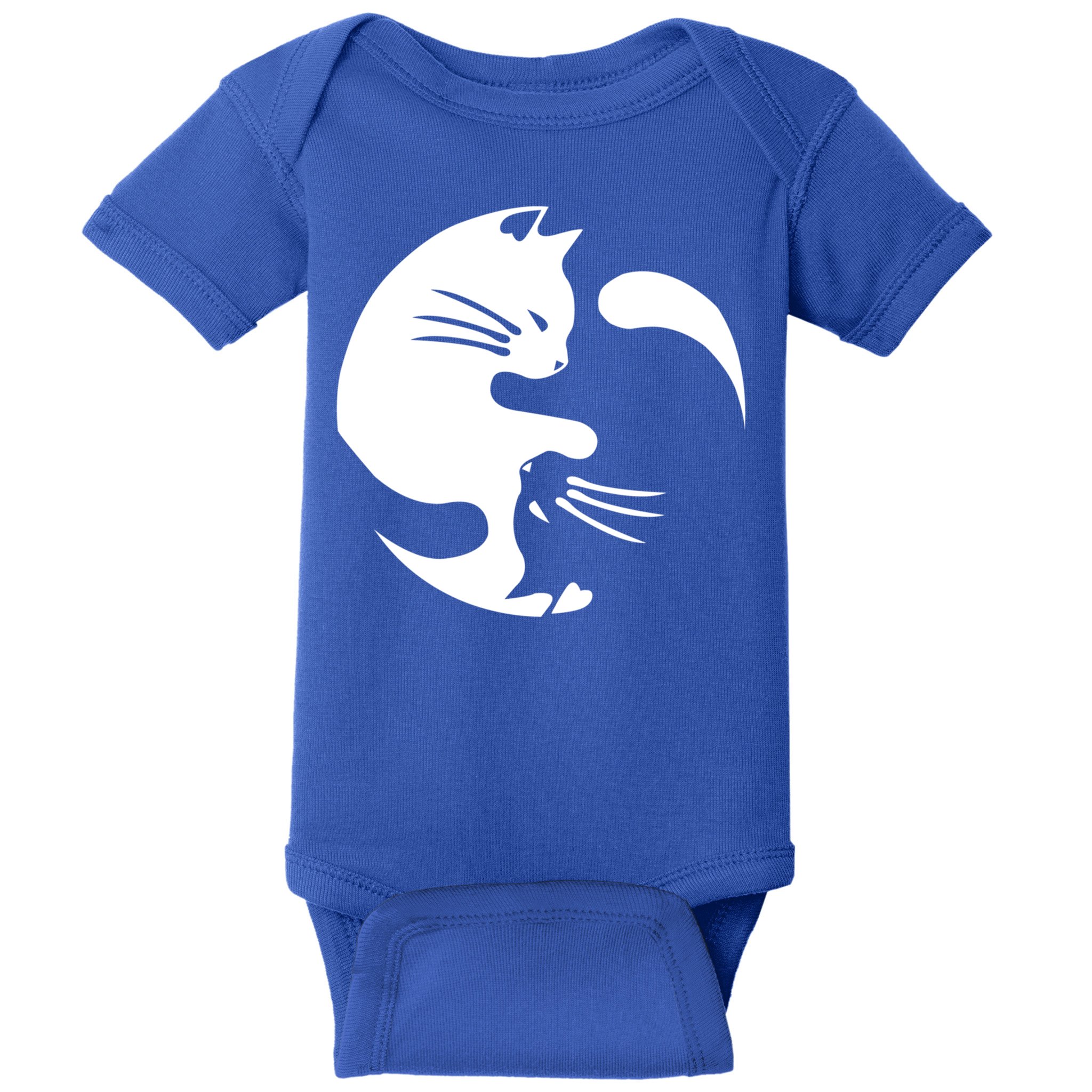 Cat Yin Yang Peace Loving Interconnected Great Gift Idea Meaningful Gift Baby Bodysuit