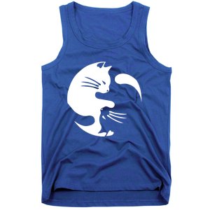 Cat Yin Yang Peace Loving Interconnected Great Gift Idea Meaningful Gift Tank Top