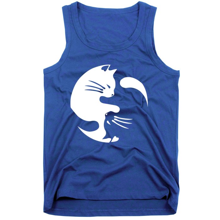 Cat Yin Yang Peace Loving Interconnected Great Gift Idea Meaningful Gift Tank Top