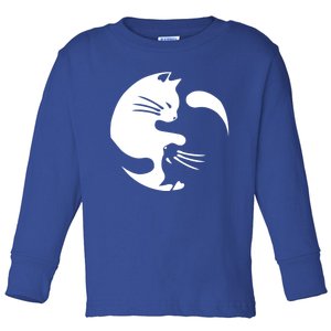 Cat Yin Yang Peace Loving Interconnected Great Gift Idea Meaningful Gift Toddler Long Sleeve Shirt